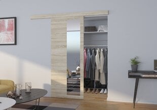 Двери для ниши с зеркалом Malta 100, цвета дуба цена и информация | Шкафы | 220.lv