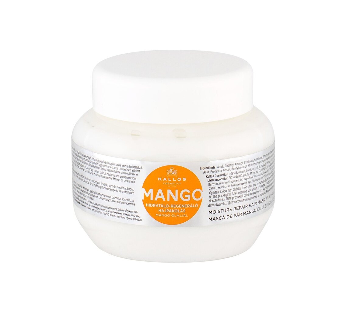 Atjaunojoša matu maska Kallos Cosmetics Mango 275 ml цена и информация | Matu uzlabošanai | 220.lv