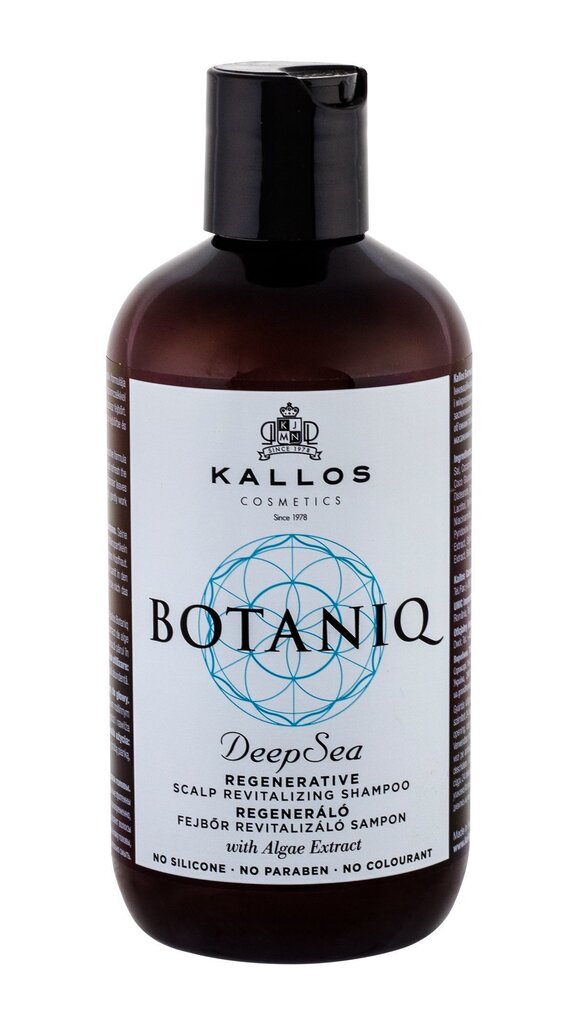 Atjaunojošs matu šampūns Kallos Cosmetics Botaniq Deep Sea 300 ml cena un informācija | Šampūni | 220.lv