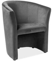 Atzveltnes krēsls TM-1 Velvet, pelēks цена и информация | Кресла для отдыха | 220.lv