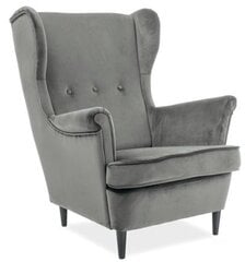 Atzveltnes krēsls Lord Velvet, pelēks/melns цена и информация | Кресла в гостиную | 220.lv
