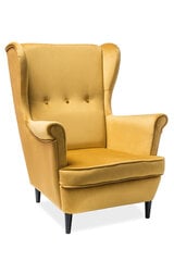 Krēsls Lord Velvet, dzeltens/melns cena un informācija | Atpūtas krēsli | 220.lv