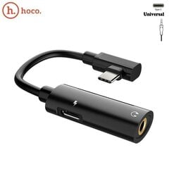 Адаптер Hoco LS19BK 3,5 мм AUX 2 - Type-C цена и информация | Адаптеры и USB разветвители | 220.lv