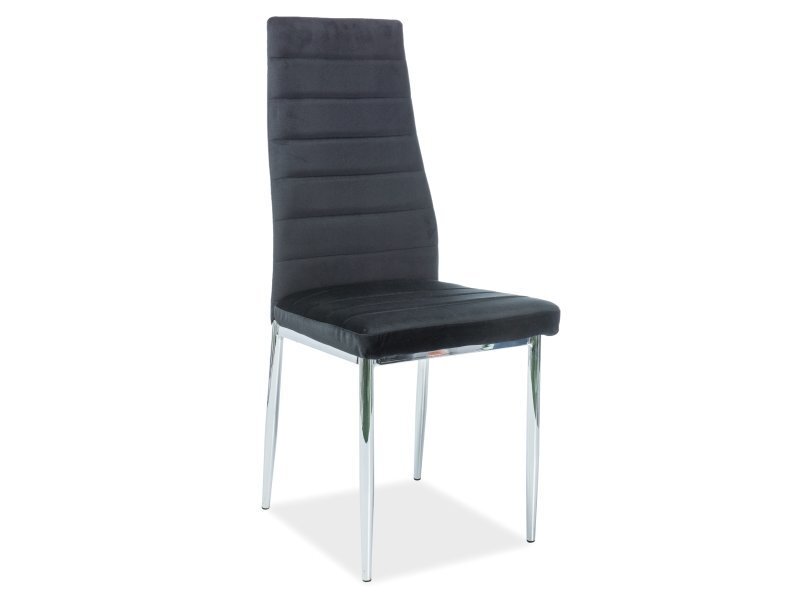 4-u krēslu komplekts H261 Velvet, melns цена и информация | Virtuves un ēdamistabas krēsli | 220.lv