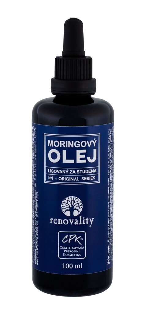 Moringa eļļa sejai un matiem Renovality 100 ml цена и информация | Ķermeņa krēmi, losjoni | 220.lv