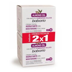 Mitrinošs krēms ar mandelēm Babaria SPF10, 2x50 ml цена и информация | Кремы для лица | 220.lv