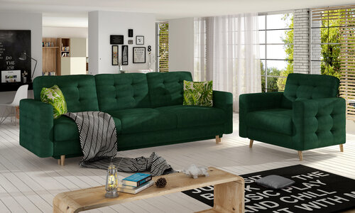 Комплект мягкой мебели Asgard 3+1, зеленый цена и информация | Комплекты мягкой мебели | 220.lv