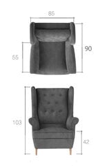 Комплект мягкой мебели Aros 2 + 1, синий цена и информация | Комплекты мягкой мебели | 220.lv
