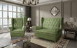 Mīkstu mēbeļu komplekts Aros 2+1, gaiši zaļš cena un informācija | Dīvānu komplekti | 220.lv