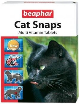 Beaphar Cat Snaps витамины для кошек, 75 табл цена и информация | Витамины, пищевые добавки для кошек | 220.lv