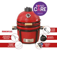 Керамический гриль Kamado Bono Minimo, 40 см, красный цена и информация | Грили | 220.lv