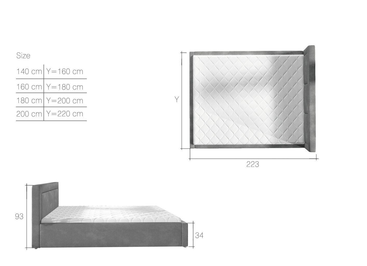 Gulta Belluno MTP, 140x200 cm, mākslīgās ādas, brūna cena un informācija | Gultas | 220.lv
