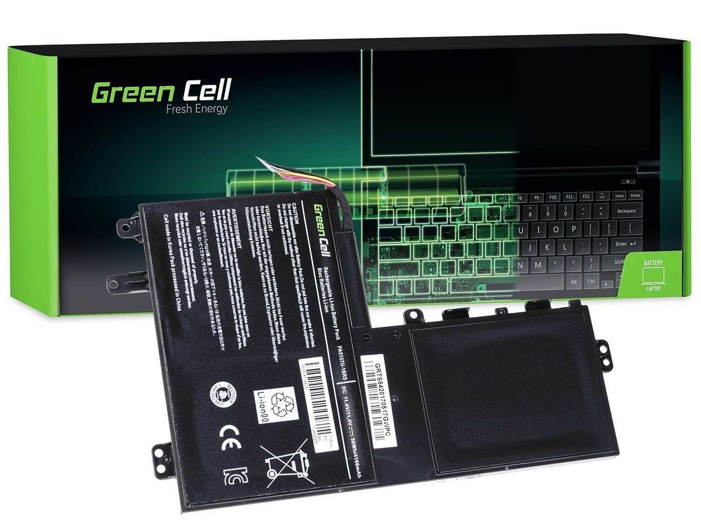 Green Cell Laptop Akumulators piemērots Toshiba Satellite U940 U40t U50t M50-A M50D-A M50Dt M50t cena un informācija | Akumulatori portatīvajiem datoriem | 220.lv