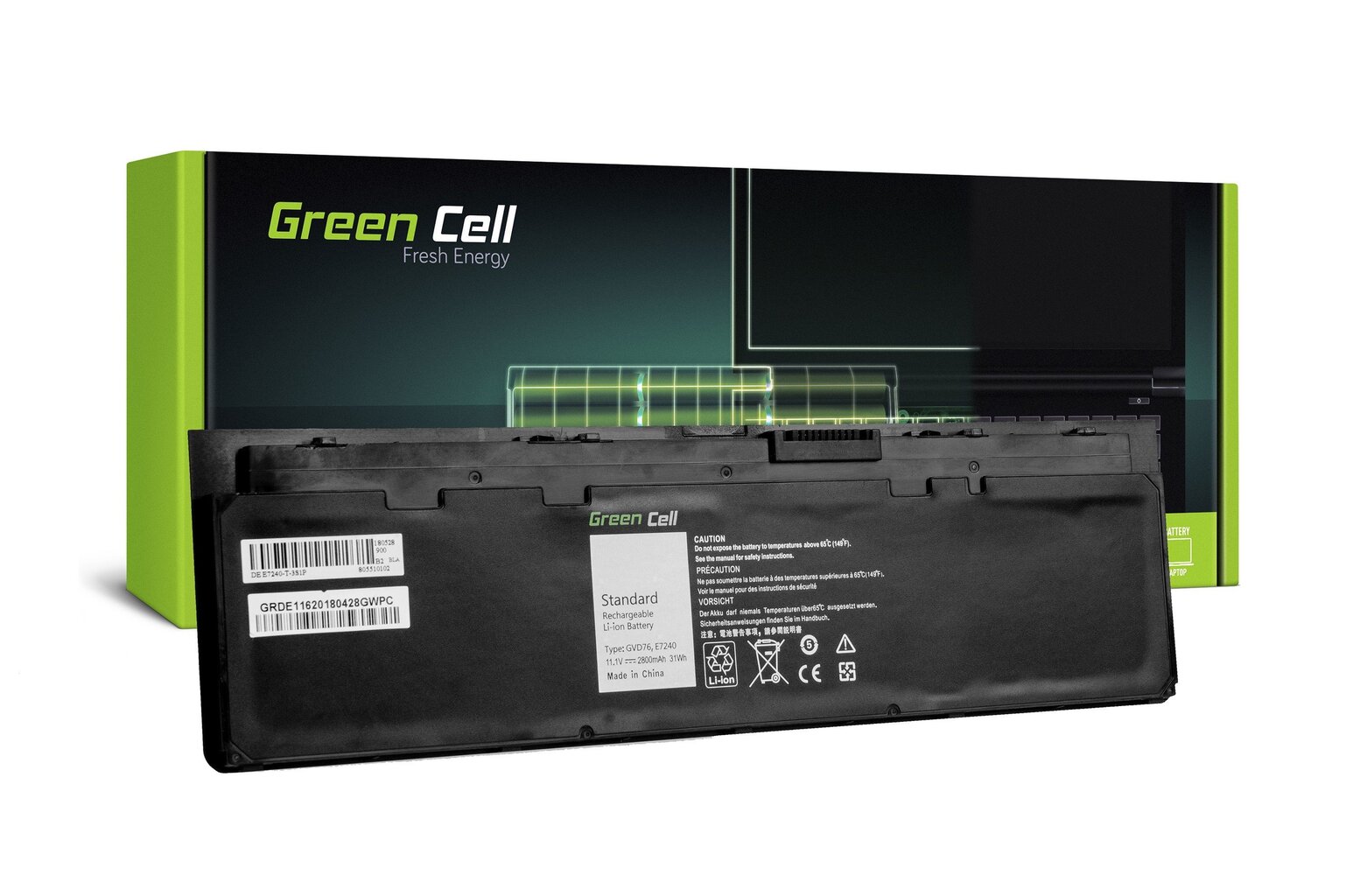 Green Cell Laptop Akumulators WD52H GVD76 Dell Latitude E7240 E7250 цена и информация | Akumulatori portatīvajiem datoriem | 220.lv