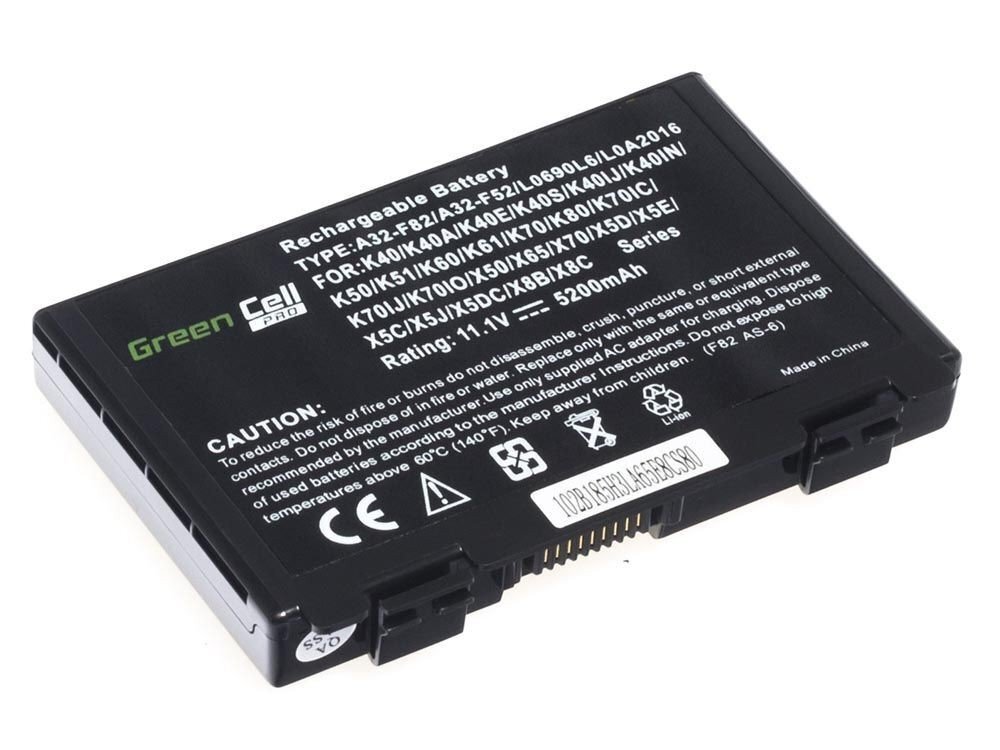 Green Cell PRO Laptop Akumulators piemērots Asus K40 K50 K50AB K50C K51 K51AC K60 K70 X70 X5DC cena un informācija | Akumulatori portatīvajiem datoriem | 220.lv