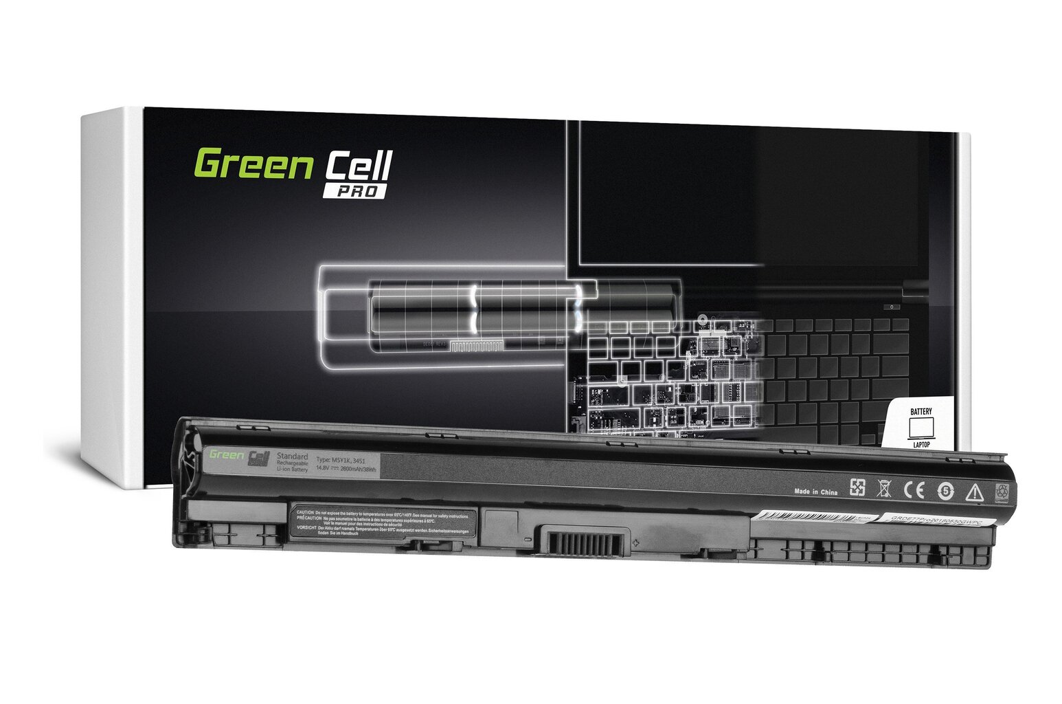 Green Cell PRO Laptop Akumulators M5Y1K Dell Inspiron 15 5551 5552 5558 5559 Inspiron 17 5755 cena un informācija | Akumulatori portatīvajiem datoriem | 220.lv