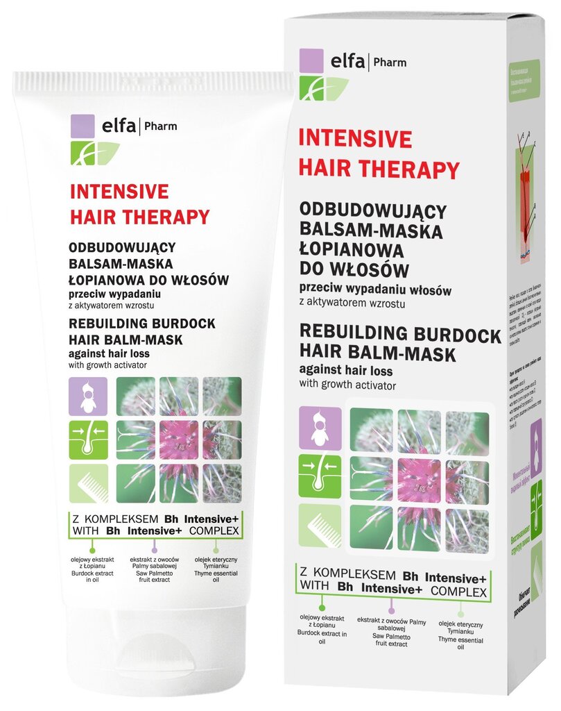 Atjaunojošs balzams-maska pret matu izkrišanu Elfa Pharm Intensive Hair Therapy 200 ml цена и информация | Matu uzlabošanai | 220.lv