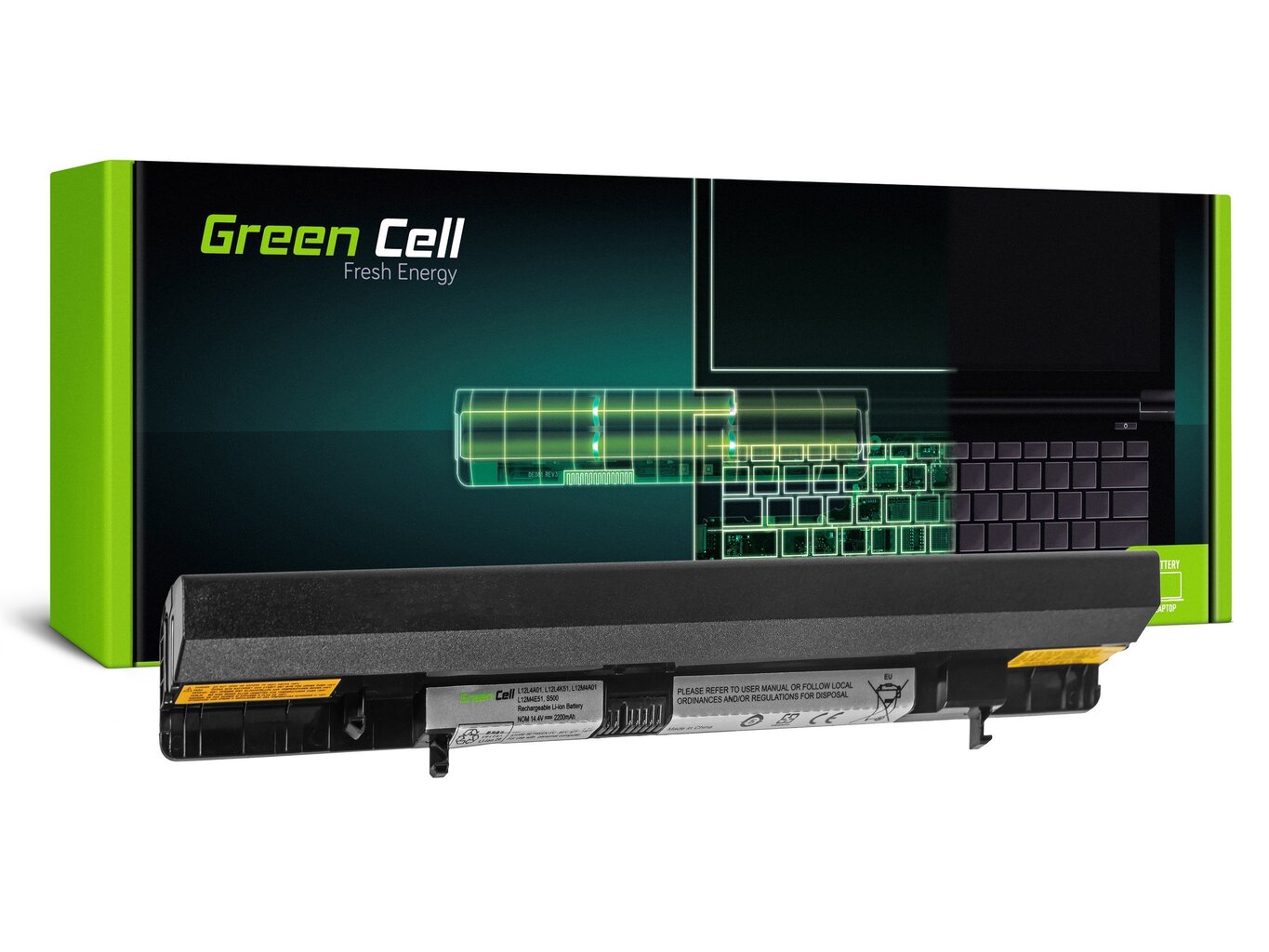 Green Cell Klēpjdatoru akumulators piemērots Lenovo IdeaPad S500 Flex 14 14D 15 15D cena un informācija | Akumulatori portatīvajiem datoriem | 220.lv