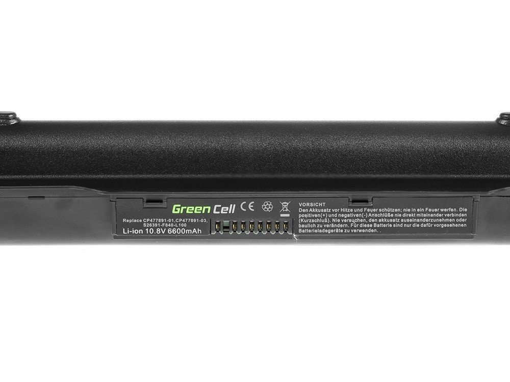 Green Cell Klēpjdatoru akumulators FPCBP250 piemērots Fujitsu LifeBook A512 A530 A531 AH502 AH530 AH531 AH562 6600mAh cena un informācija | Akumulatori portatīvajiem datoriem | 220.lv