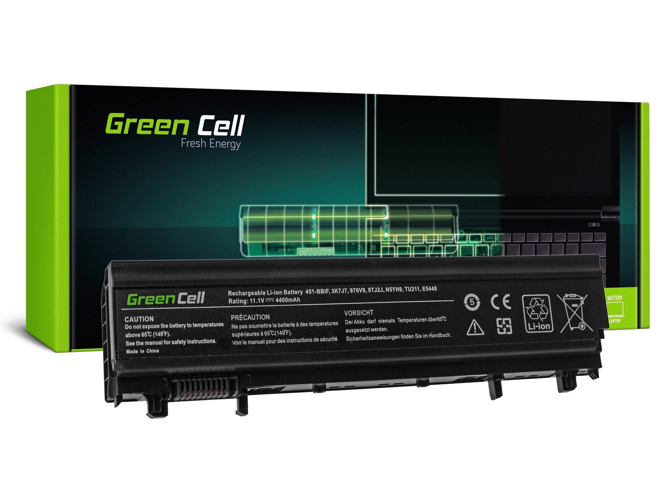Green Cell Klēpjdatoru akumulators VV0NF N5YH9 piemērots Dell Latitude E5440 E5540 цена и информация | Akumulatori portatīvajiem datoriem | 220.lv