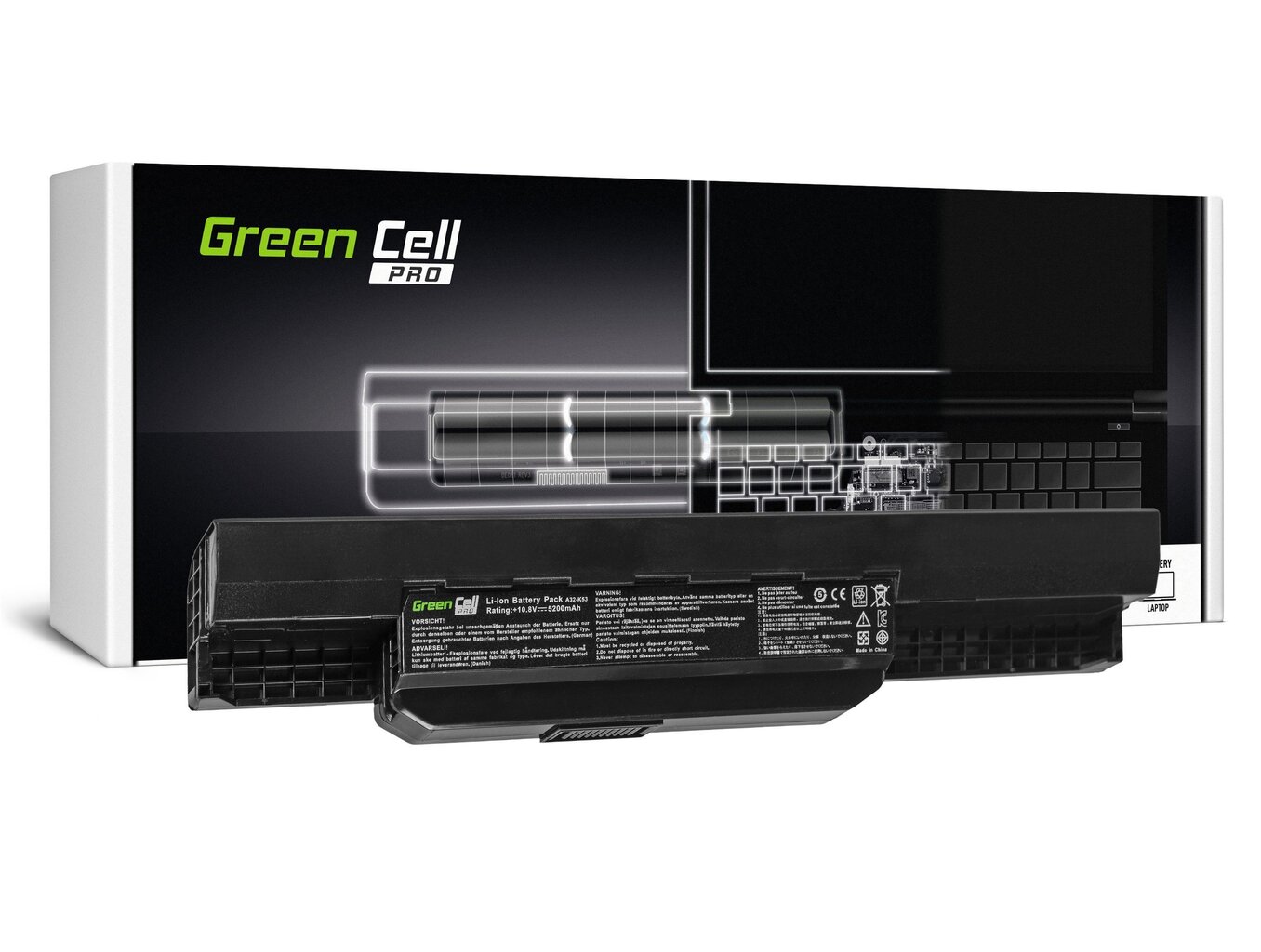 Green Cell PRO Klēpjdatoru akumulators piemērots Asus K53 K53E K53S K53SV X53 X53S X53U X54 X54C X54H cena un informācija | Akumulatori portatīvajiem datoriem | 220.lv