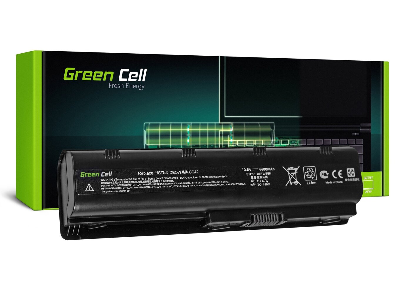 Green Cell Klēpjdatoru akumulators piemērots HP 635 650 655 2000 Pavilion G6 G7 Compaq 635 650 Compaq Presario CQ62 цена и информация | Akumulatori portatīvajiem datoriem | 220.lv