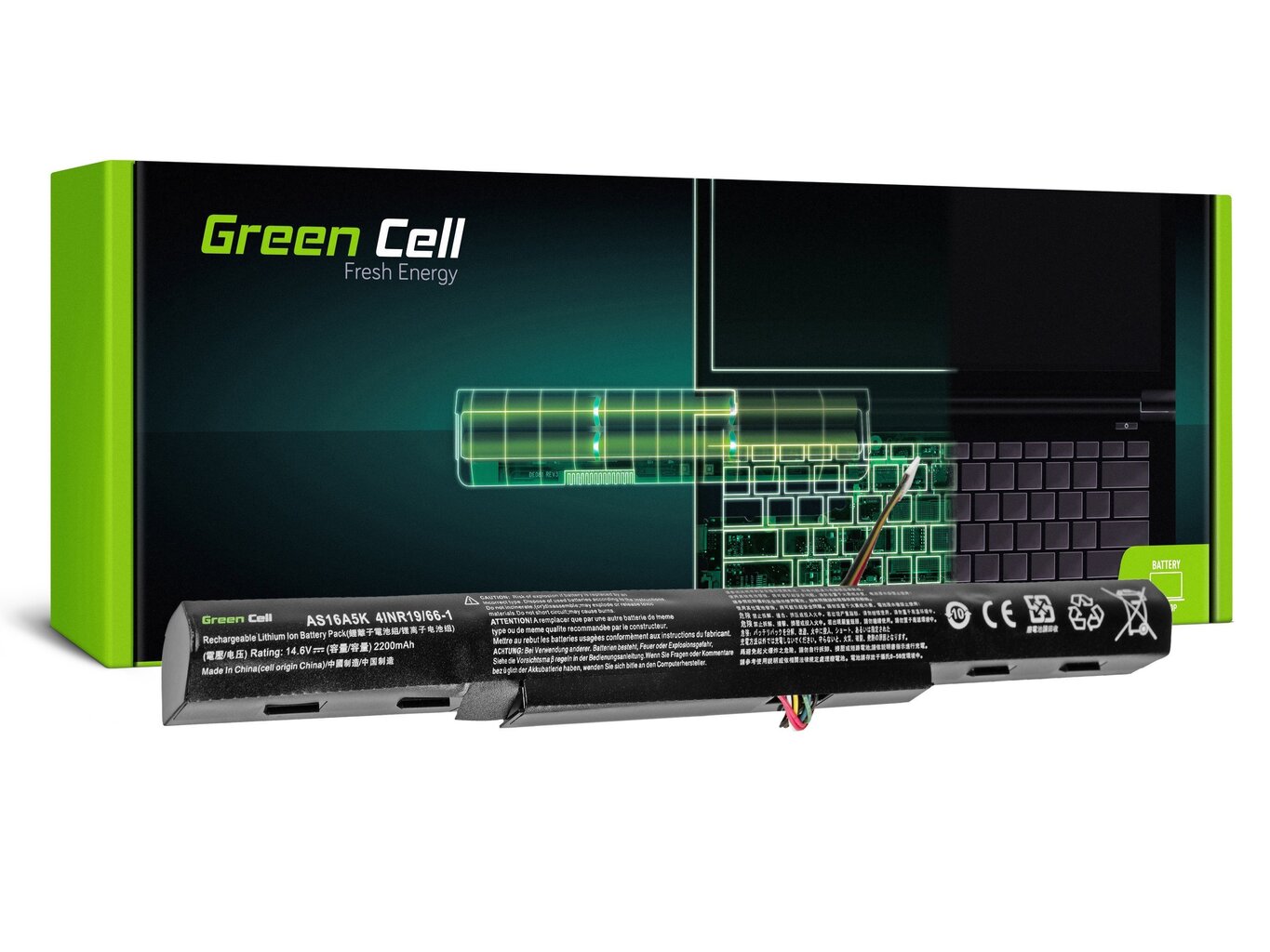Green Cell Klēpjdatoru akumulators piemērots Acer Aspire E 15 E15 E5-575 E5-575G E 17 E17 E5-774 E5-774G цена и информация | Akumulatori portatīvajiem datoriem | 220.lv
