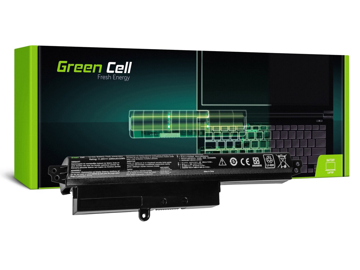 Green Cell Klēpjdatoru akumulators piemērots Asus X200 X200C X200CA X200L X200LA X200M X200MA K200MA VivoBook F200 F200C цена и информация | Akumulatori portatīvajiem datoriem | 220.lv