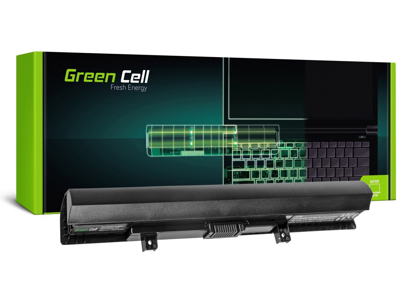 Green Cell Klēpjdatoru akumulators piemērots Toshiba Satellite C50-B C50D-B C55-C C55D-C C70-C C70D-C L50-B L50D-B L50-C L50D-C cena un informācija | Akumulatori portatīvajiem datoriem | 220.lv