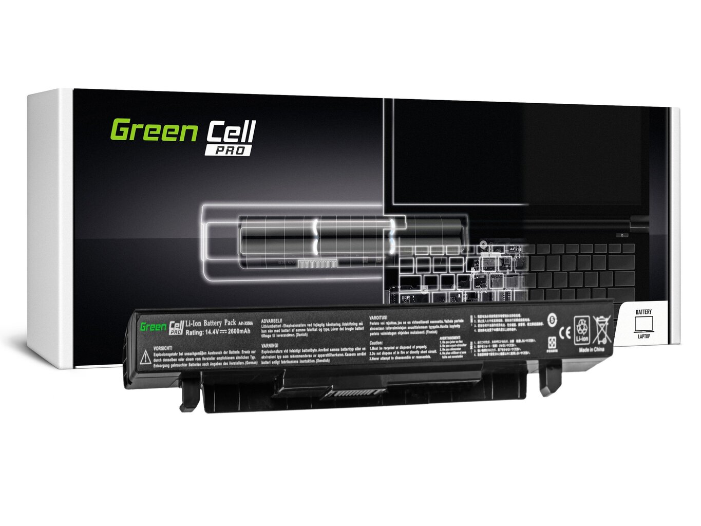Green Cell PRO Klēpjdatoru akumulators A41-X550A piemērots A450 A550 R510 R510CA X550 X550CA X550CC X550VC 2600mAh цена и информация | Akumulatori portatīvajiem datoriem | 220.lv