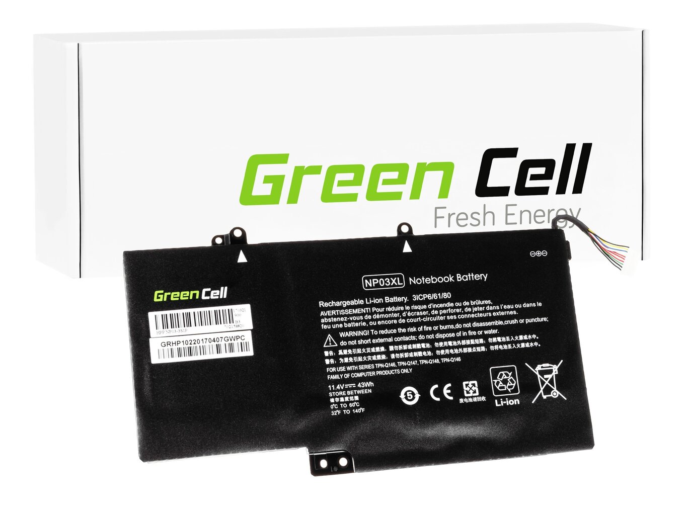 Green Cell Klēpjdatoru akumulators piemērots HP Envy x360 15-U Pavilion x360 13-A 13-B cena un informācija | Akumulatori portatīvajiem datoriem | 220.lv