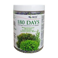 180 DAYS удобрения длительного воздействия для хвойных и вечнозеленых растений, 1 кг цена и информация | Рассыпчатые удобрения | 220.lv