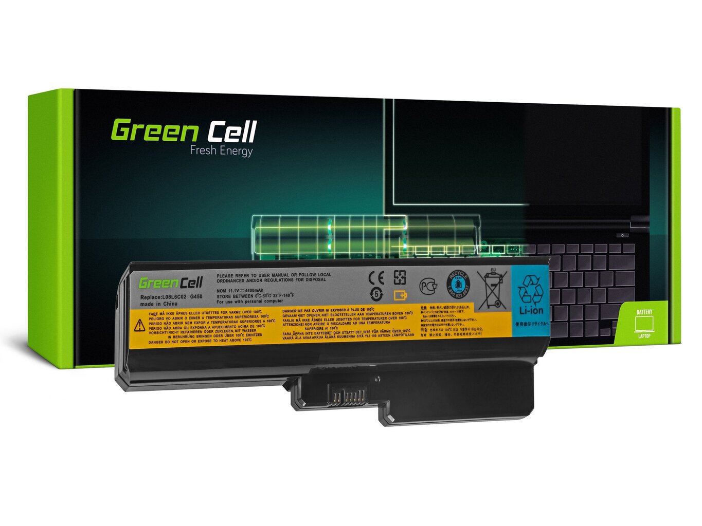 Green Cell Klēpjdatoru akumulators piemērots IBM Lenovo B550 G530 G550 G555 N500 цена и информация | Akumulatori portatīvajiem datoriem | 220.lv