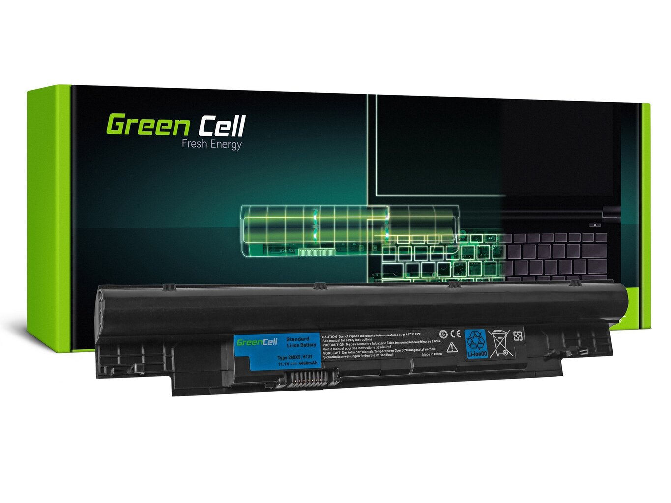 Green Cell Klēpjdatoru akumulators piemērots Dell Vostro V131 V131R V131D Latitude 3330 цена и информация | Akumulatori portatīvajiem datoriem | 220.lv