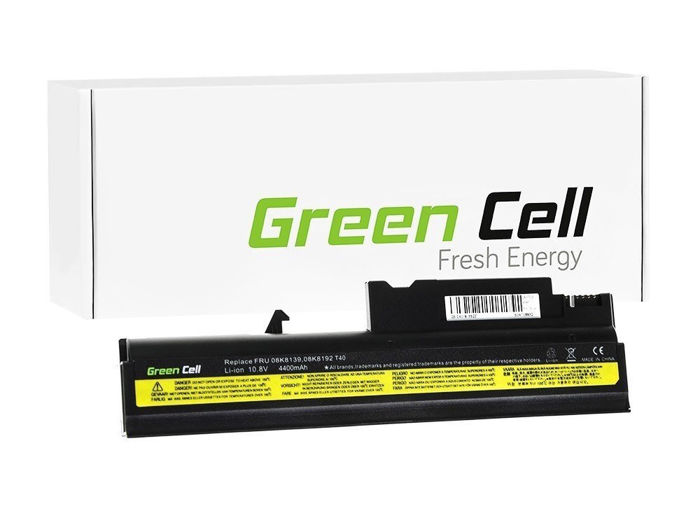 Green Cell Klēpjdatoru akumulators piemērots IBM Lenovo ThinkPad T40 T41 T42 T43 R50 R51 cena un informācija | Akumulatori portatīvajiem datoriem | 220.lv