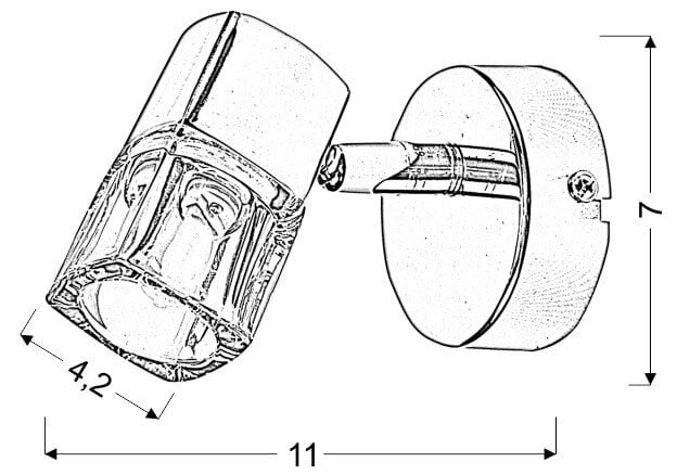 Candellux sienas lampa Diament цена и информация | Sienas lampas | 220.lv