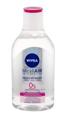Смягчающая мицеллярная вода с миндальным маслом Nivea Micellar Air 3in1 400 мл цена и информация | Средства для очищения лица | 220.lv