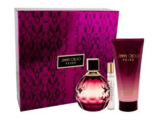 Komplekts Jimmy Choo Fever sievietēm: EDP 100 ml + EDP 7.5 ml + parfimēts ķermeņa losjons 100 ml цена и информация | Женские духи Lovely Me, 50 мл | 220.lv