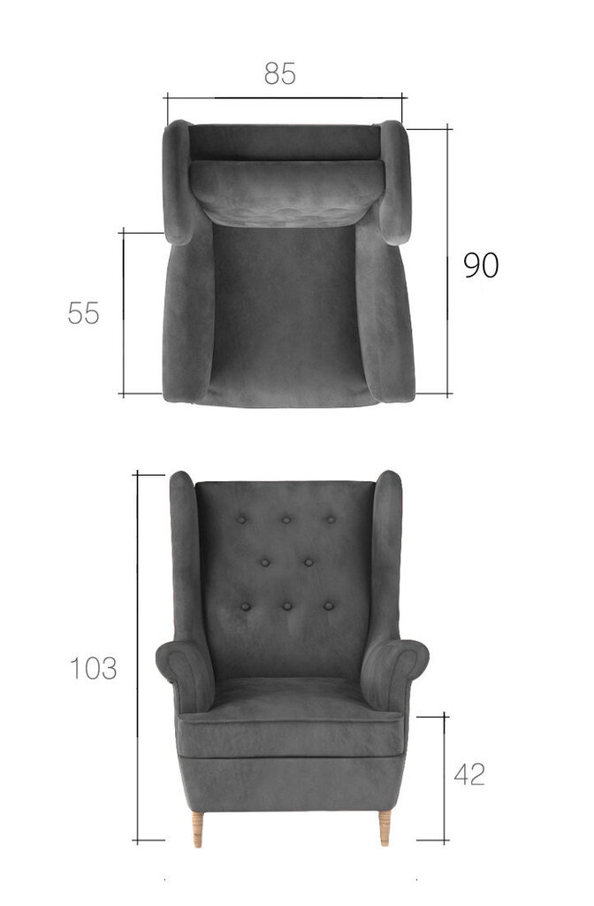 Krēsls Aros, zils cena un informācija | Atpūtas krēsli | 220.lv