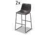 2-u bāra krēslu komplekts FurnHouse Indiana, melns цена и информация | Virtuves un ēdamistabas krēsli | 220.lv