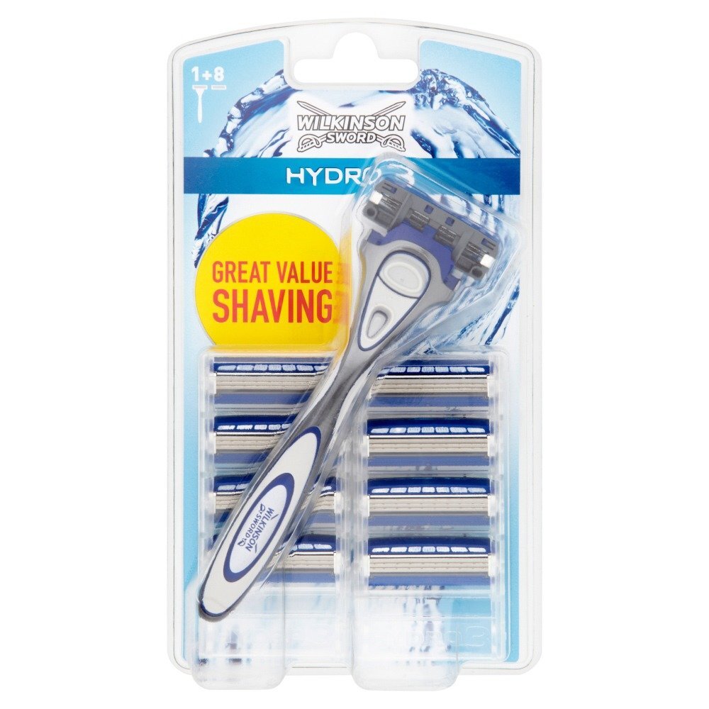 Komplekts Wilkinson Sword Hydro 3 vīriešiem: skuveklis + skuvekļa asmeni 8 gab цена и информация | Skūšanās piederumi, kosmētika | 220.lv