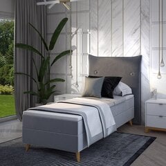 Кровать Satli I, 90х200 см, серая цена и информация | Кровати | 220.lv