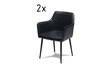 2-u krēslu komplekts FurnHouse Shiva, melns cena un informācija | Virtuves un ēdamistabas krēsli | 220.lv