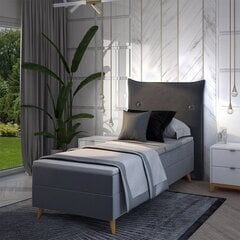 Кровать Satli, 90x200 см, серая цена и информация | Кровати | 220.lv