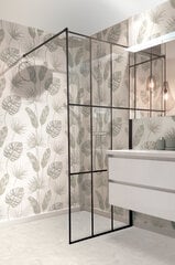 Rūpnieciskā stila dušas siena Brasta Glass Dija Nero Cube cena un informācija | Dušas durvis, dušas sienas | 220.lv
