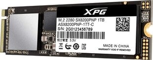 ADATA 1TB M.2 PCIe NVMe XPG SX8200 Pro цена и информация | Внутренние жёсткие диски (HDD, SSD, Hybrid) | 220.lv