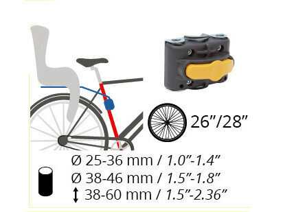 Aizmugurējais velosipēda sēdeklis Bellelli B-One standart, sudraba krāsā цена и информация | Bērnu velosipēdu sēdeklīši | 220.lv