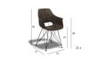 2-krēslu komplekts FurnHouse Elvis, tumši brūns cena un informācija | Virtuves un ēdamistabas krēsli | 220.lv