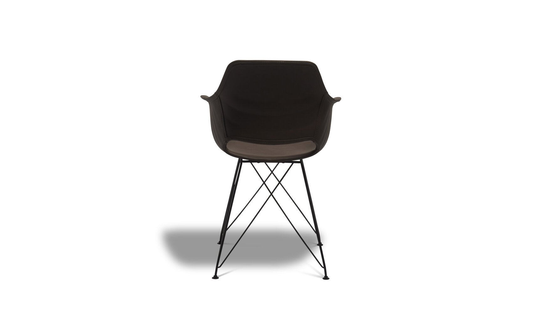 2-krēslu komplekts FurnHouse Elvis, tumši brūns cena un informācija | Virtuves un ēdamistabas krēsli | 220.lv