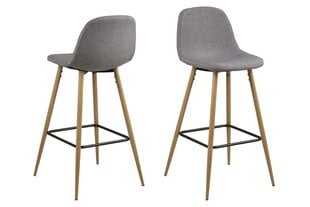 Комплект из 2-х барных стульев Wilma, светло-серый цена и информация | Стулья для кухни и столовой | 220.lv